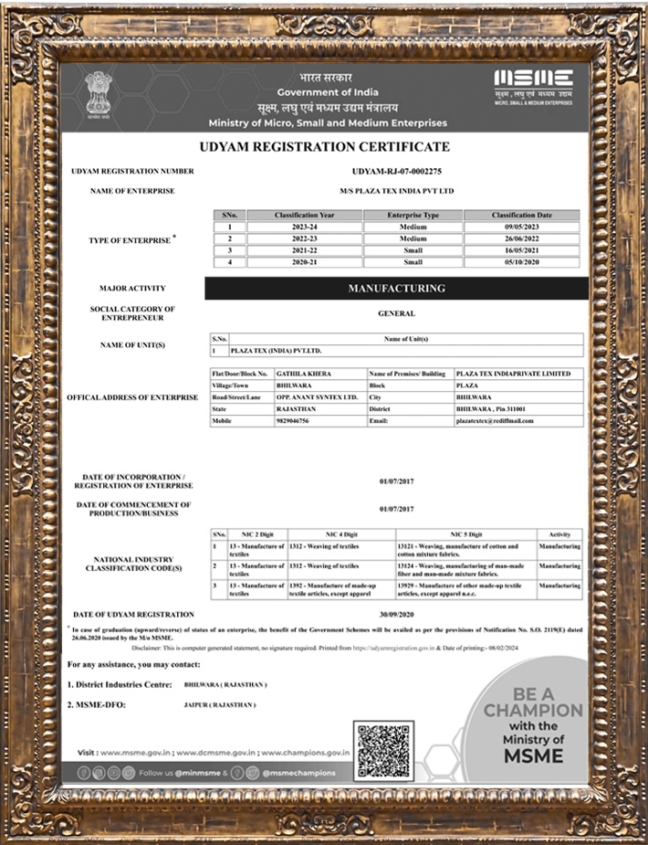 Udyam Registration Certificate